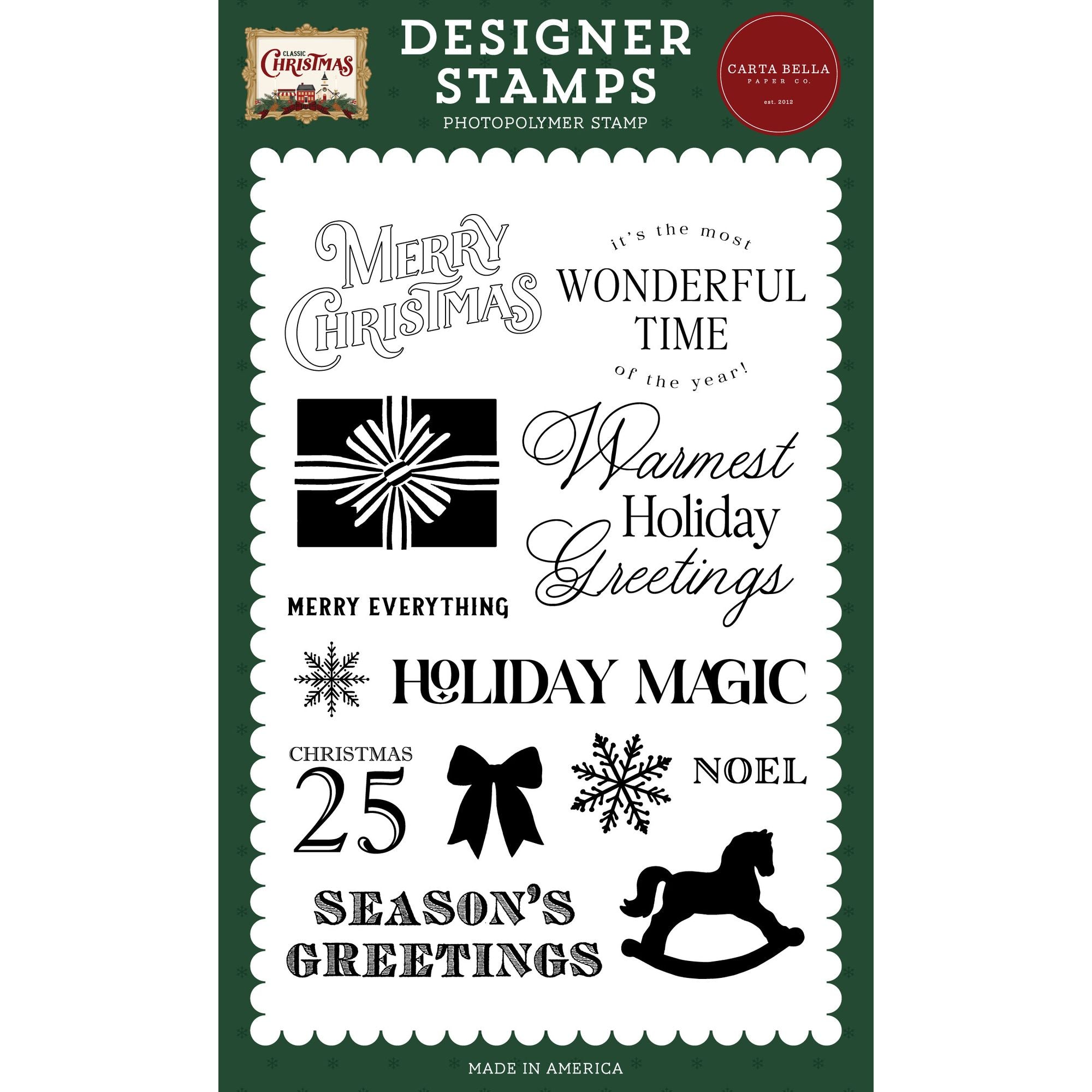 Carta Bella Warmest Holiday Greetings Clear Stamps cbcc519043