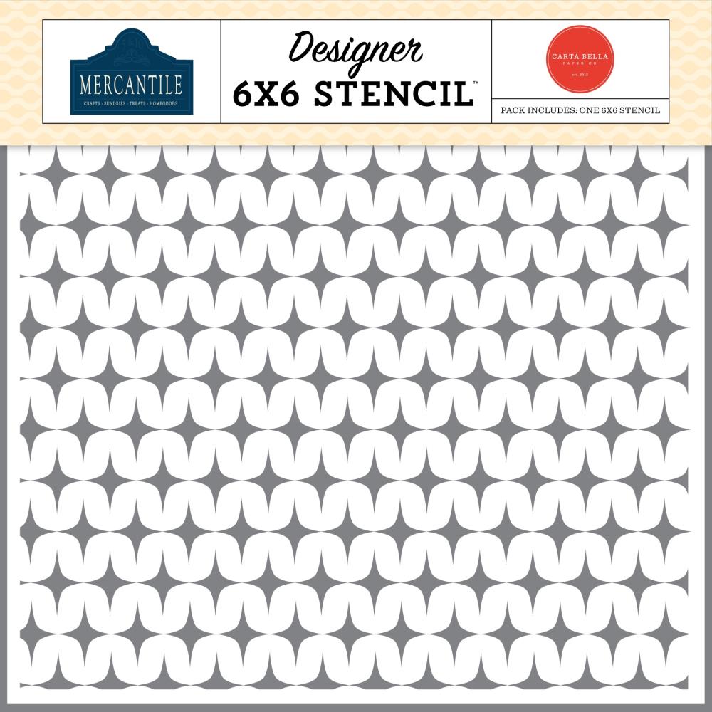Carta Bella Wavy Sparkle 6 x 6 Stencil cbm423034