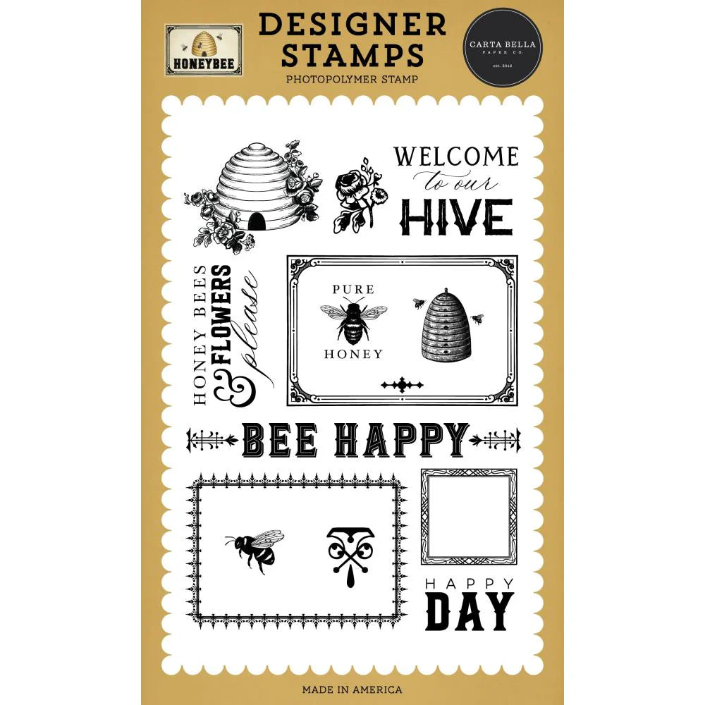 Carta Bella Welcome To Our Hive Clear Stamps And Dies Bundle cbhb450043