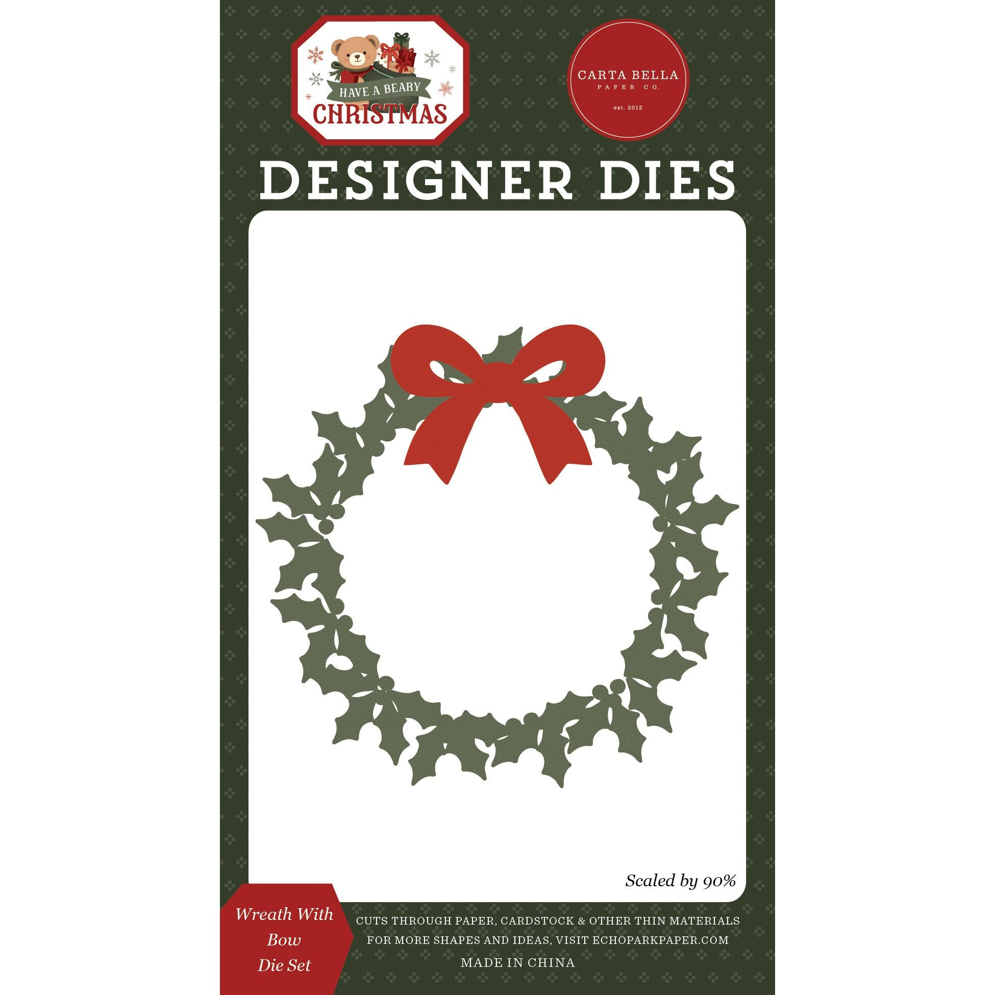 Carta Bella Wreath With Bow Dies cbbc518043