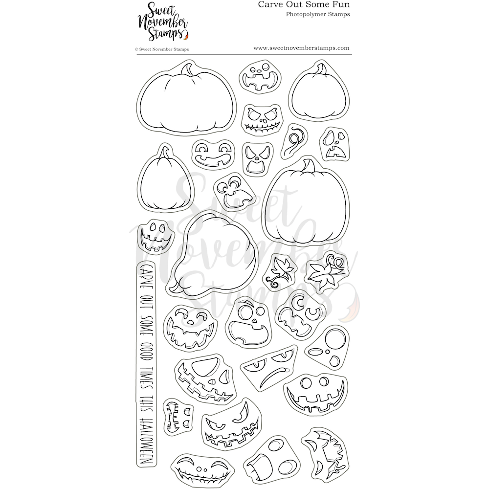 Sweet November Stamps Carve Out Some Fun Clear Stamp Set snshlco22