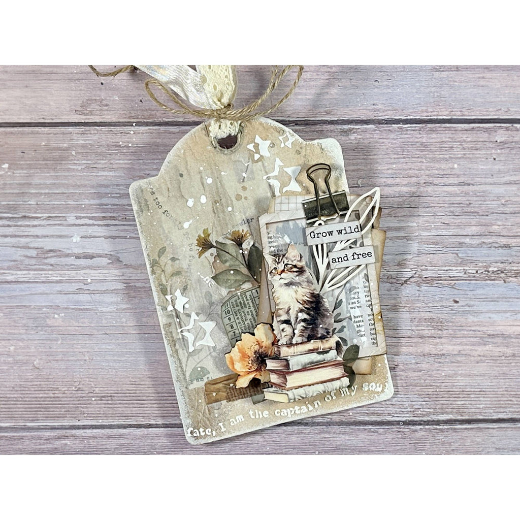 Stamperia Create Happiness Secret Diary 8x8 Paper sbbs103 tag