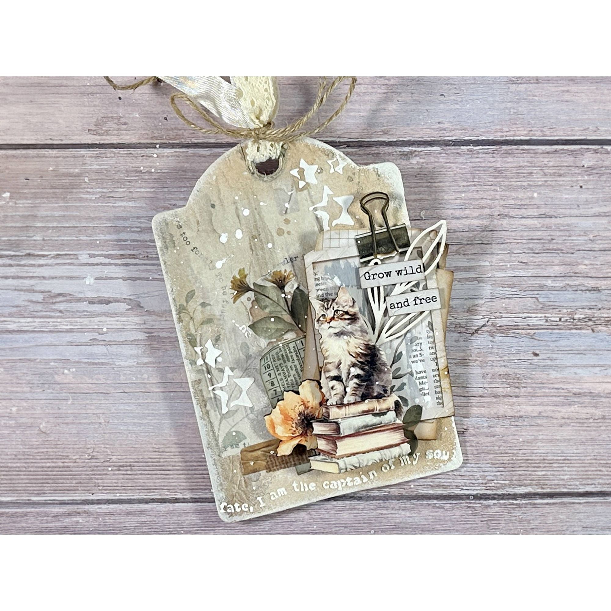 Stamperia Create Happiness Secret Diary 8x8 Paper sbbs103 tag