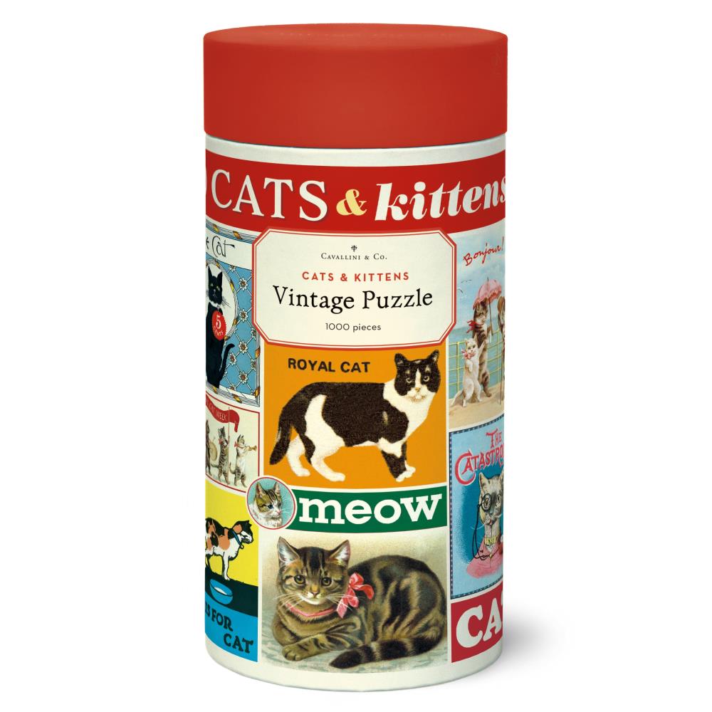 Cavallini Papers & Co. Cats & Kittens 1,000 Piece Vintage Puzzle