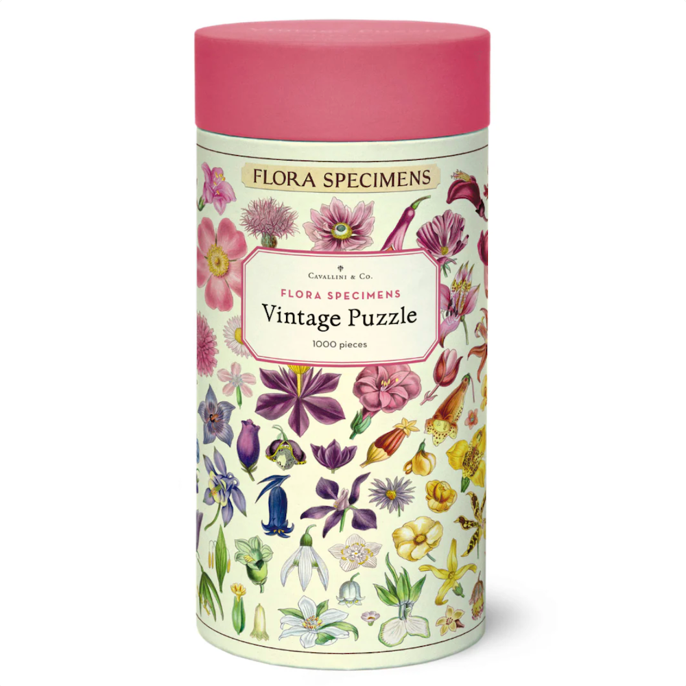 Cavallini Papers & Co. Floral Specimens 1,000 Piece Vintage Puzzle