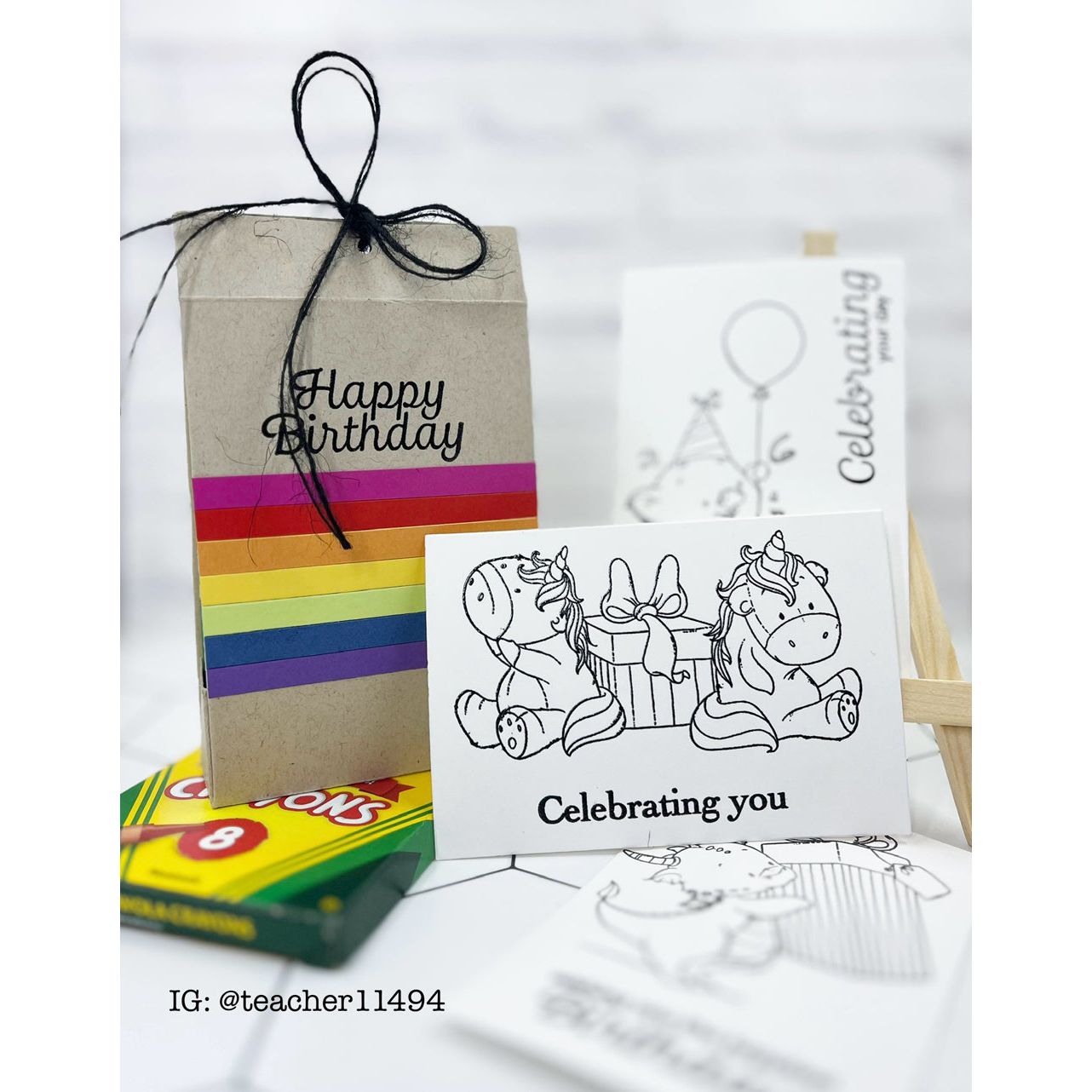 Simon Says Stamps and Dies Celebrating You set768cy Celebrate Birthday Coloring Cards