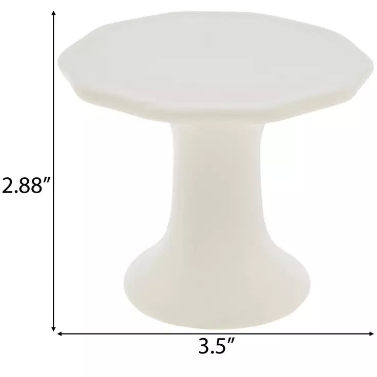 Ceramic White Mini Cupcake Stand with Measurements