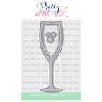 Pretty Pink Posh Champagne Flute Shaker Dies