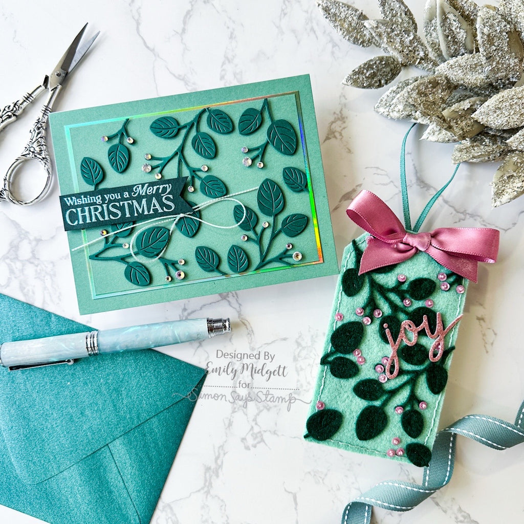 Simon Says Stamp Charming Berry Branch Wafer Die s995 Sugar and Spice Holiday Card and Tag | color-code:ALT04