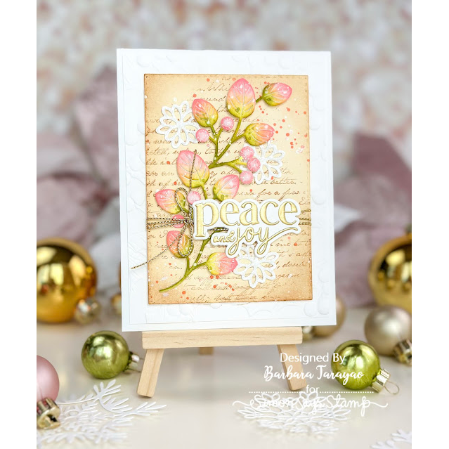 Simon Says Stamp Charming Berry Branch Wafer Die s995 Sugar and Spice Christmas Card | color-code:ALT07