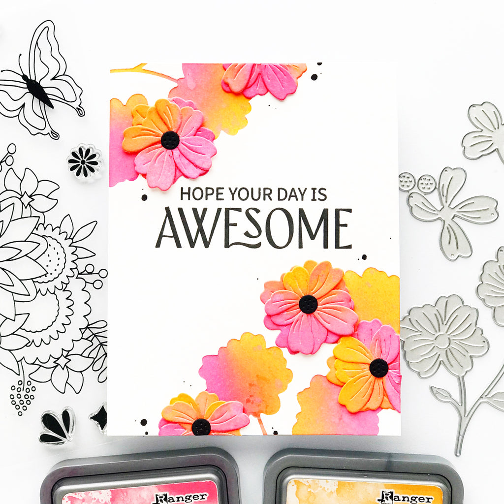 Simon Says Stamp Charming Flower Stem Wafer Dies s997 STAMPtember Birthday Card | color-code:ALT04