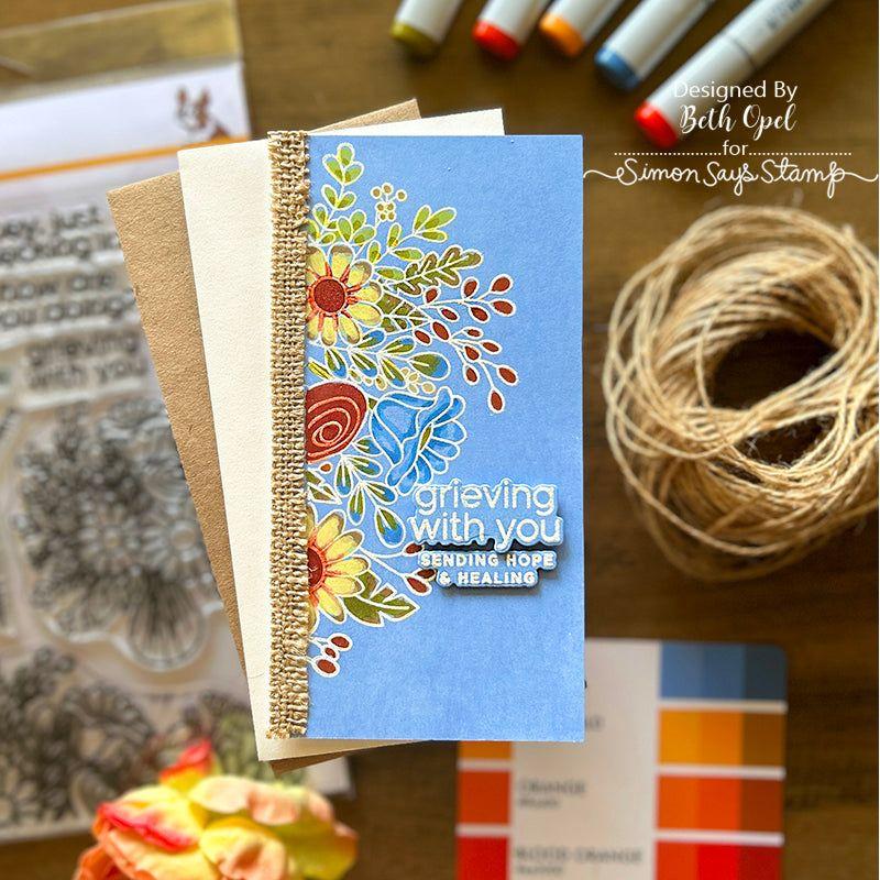 Simon Says Clear Stamps Checking In sss202635c Stamptember Sympathy Card