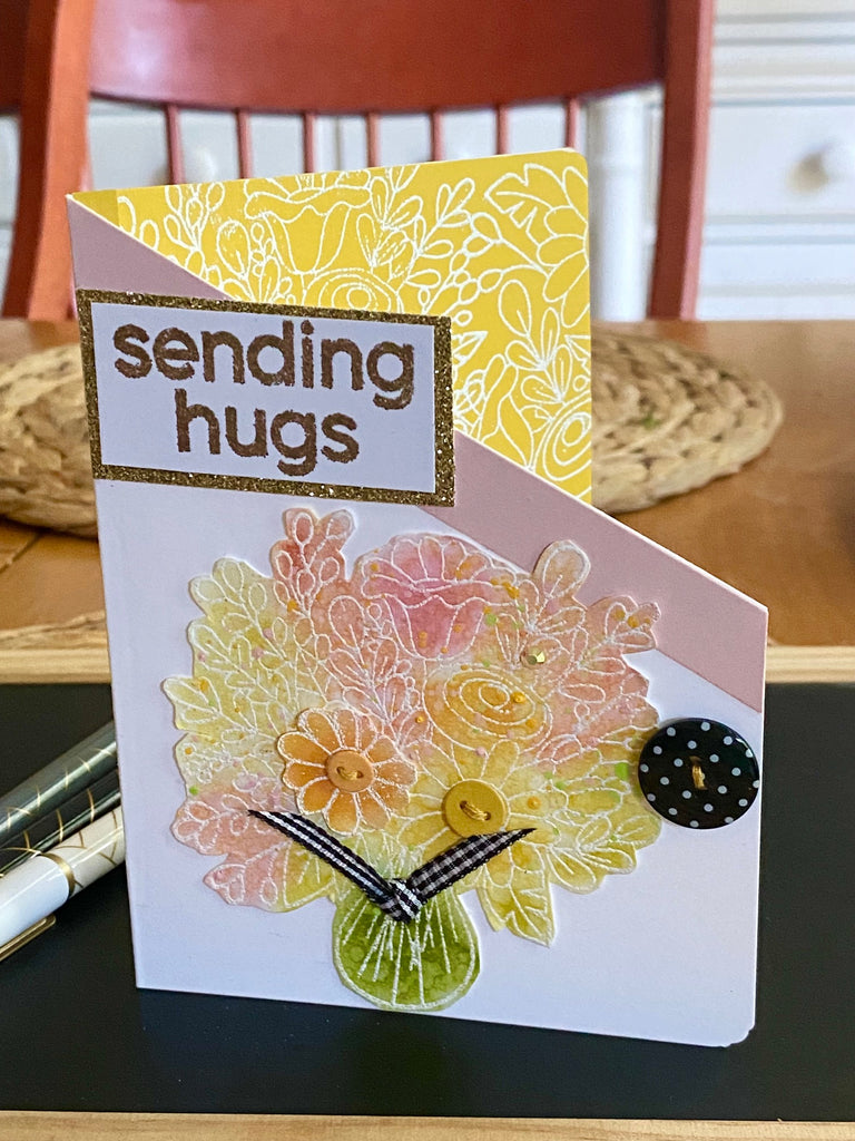 Simon Says Clear Stamps Checking In sss202635c Stamptember Hugs Card