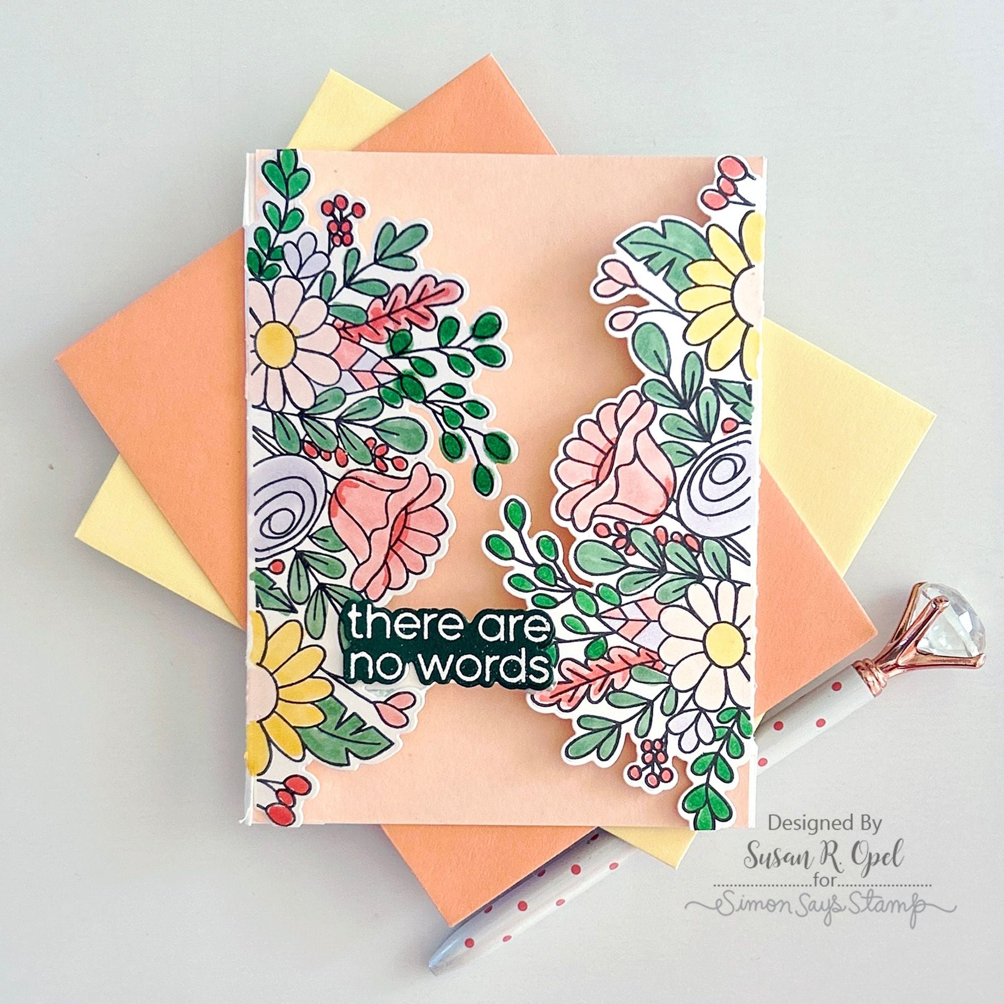 Simon Says Clear Stamps Checking In sss202635c Stamptember Sympathy Card