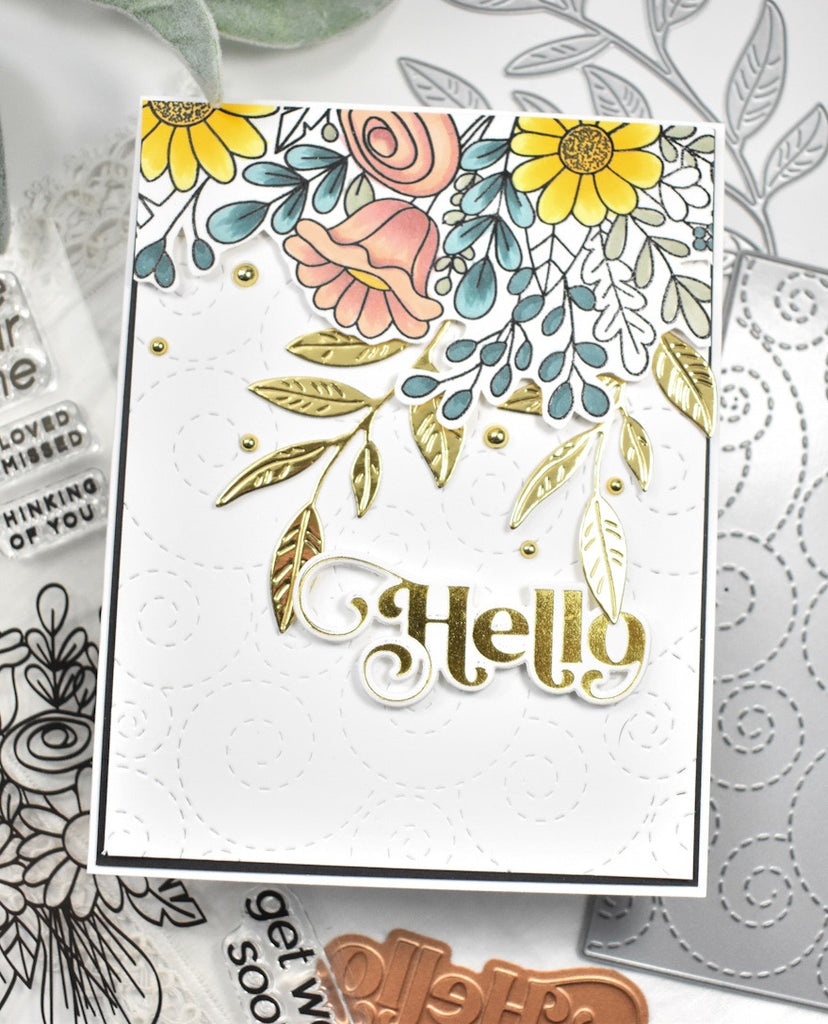Simon Says Clear Stamps Checking In sss202635c Stamptember  Hello Card 