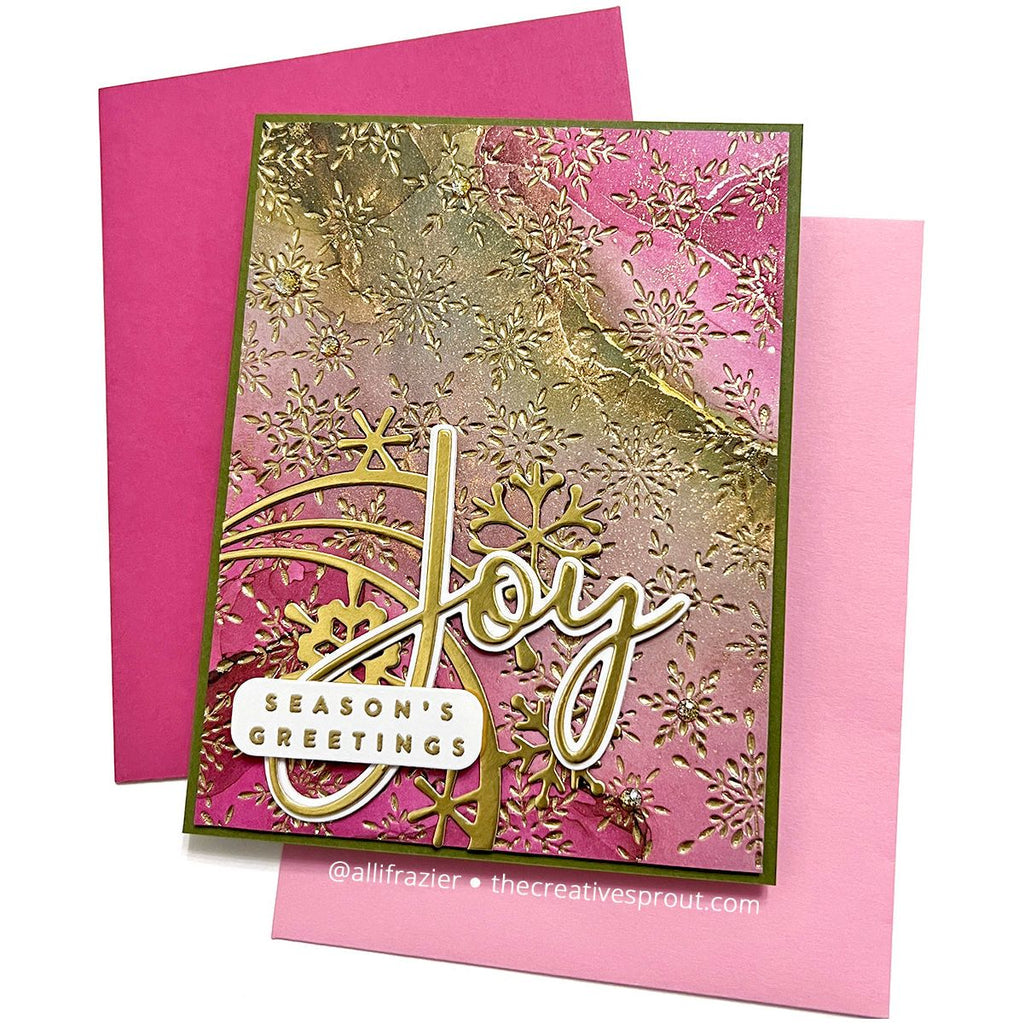 Simon Says Stamp Embossing Folder Cheery Snowflakes sf370 Christmas Card | color-code:ALT08