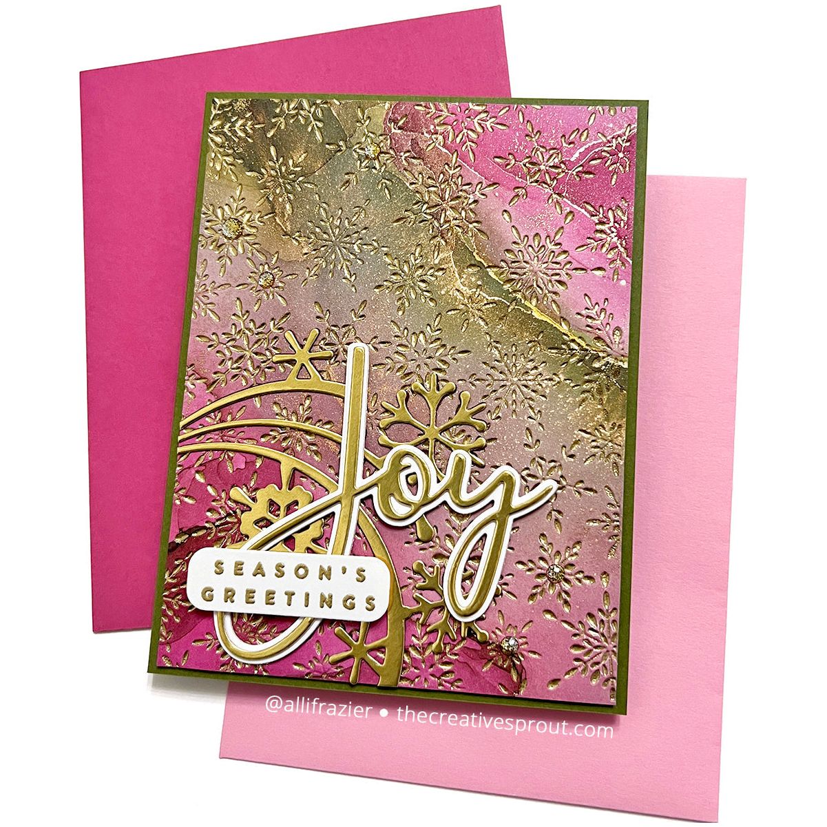 Simon Says Stamp Embossing Folder Cheery Snowflakes sf370 Christmas Card | color-code:ALT08