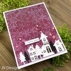 Simon Says Stamp Embossing Folder Cheery Snowflakes sf370 Love You Card