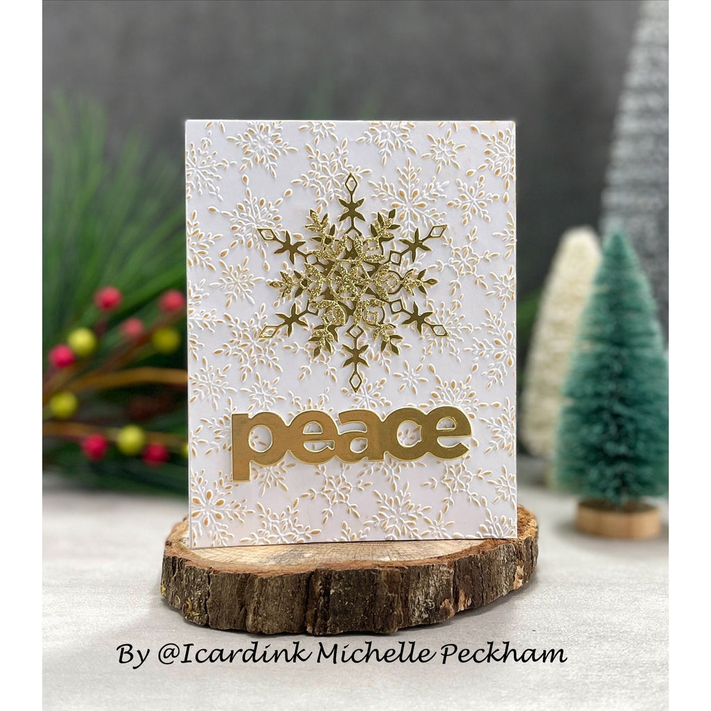 Simon Says Stamp Embossing Folder Cheery Snowflakes sf370 Christmas Card