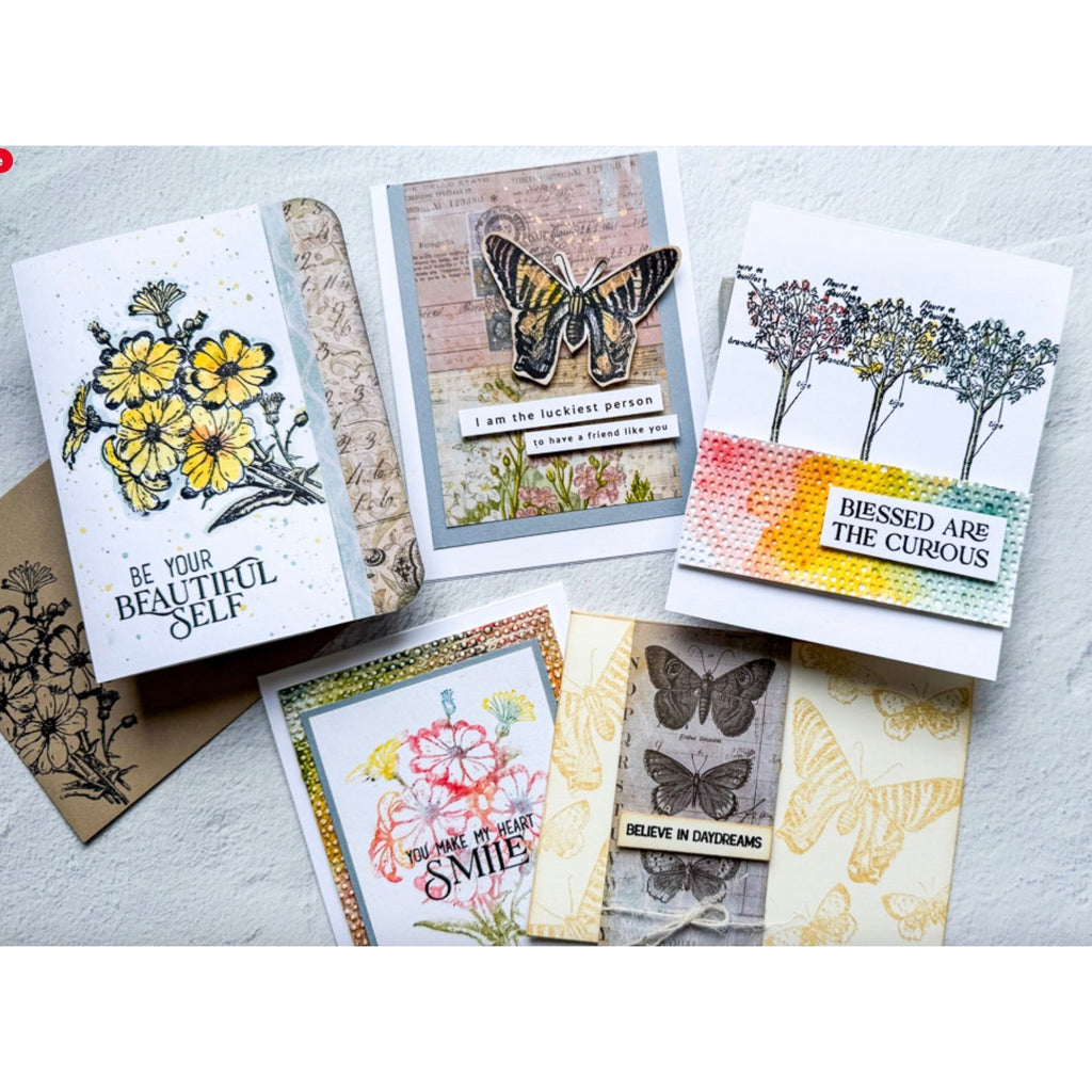 Simon Says Clear Stamps Beautiful and Curious 2243ssc Card Set | color-code:ALT14