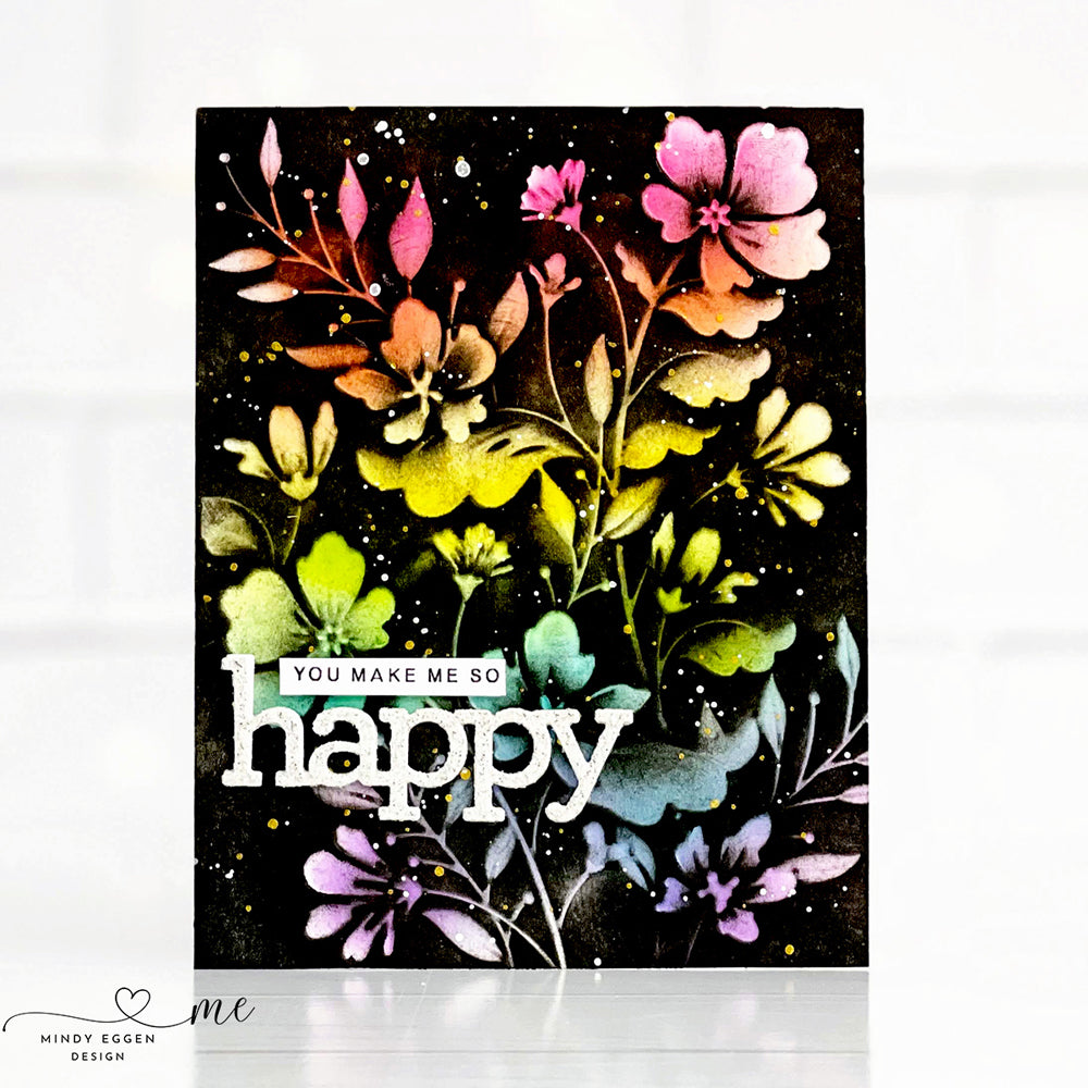 Simon Says Stamp Embossing Folder and Cutting Dies Chelsea Floral sfd389 Celebrate Happy Card | color-code:ALT06