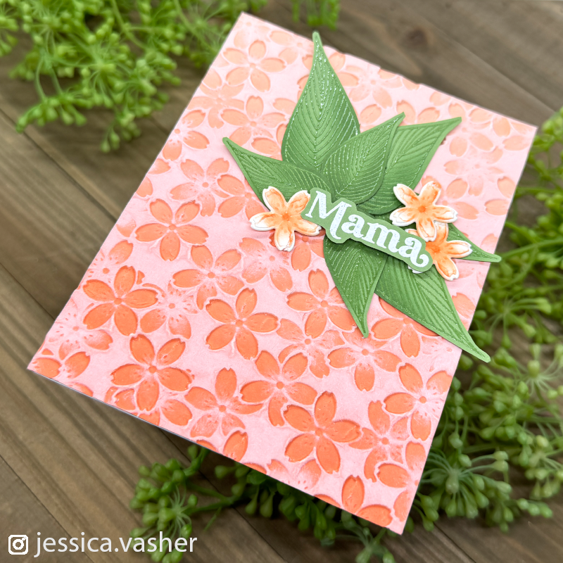 Simon Says Stamp Embossing Folder and Cutting Dies Cherry Blossom sfd315 Be Bold Mama Card