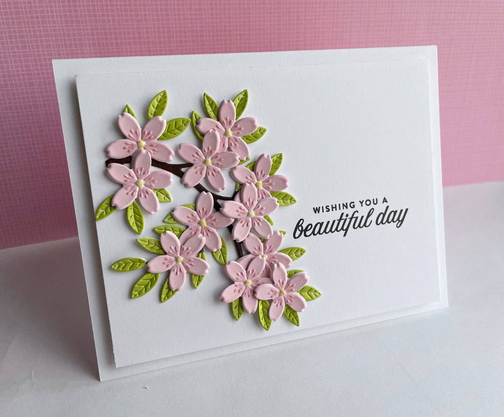 Simon Says Stamp Embossing Folder and Cutting Dies Cherry Blossom sfd315 Be Bold Beautiful Day Card | color-code:ALT01