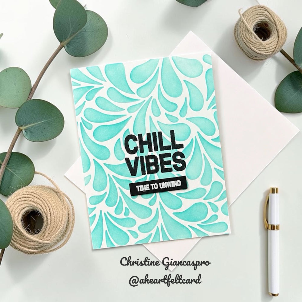 Simon Says Clear Stamps Chill Vibes 2408msc Shine On Christine Giancaspro Water Droplets Card