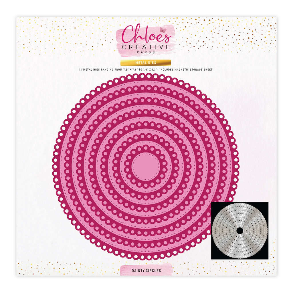 Chloe’s Creative Cards 8x8 Dainty Circles Dies c-mdie-8dc