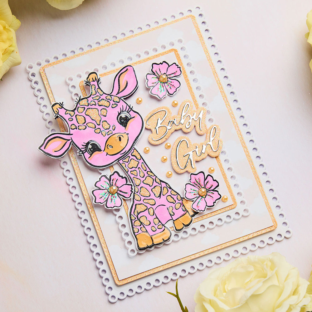 Chloe’s Creative Cards 8x8 Dainty Rectangles Dies c-mdie-8dr baby girl