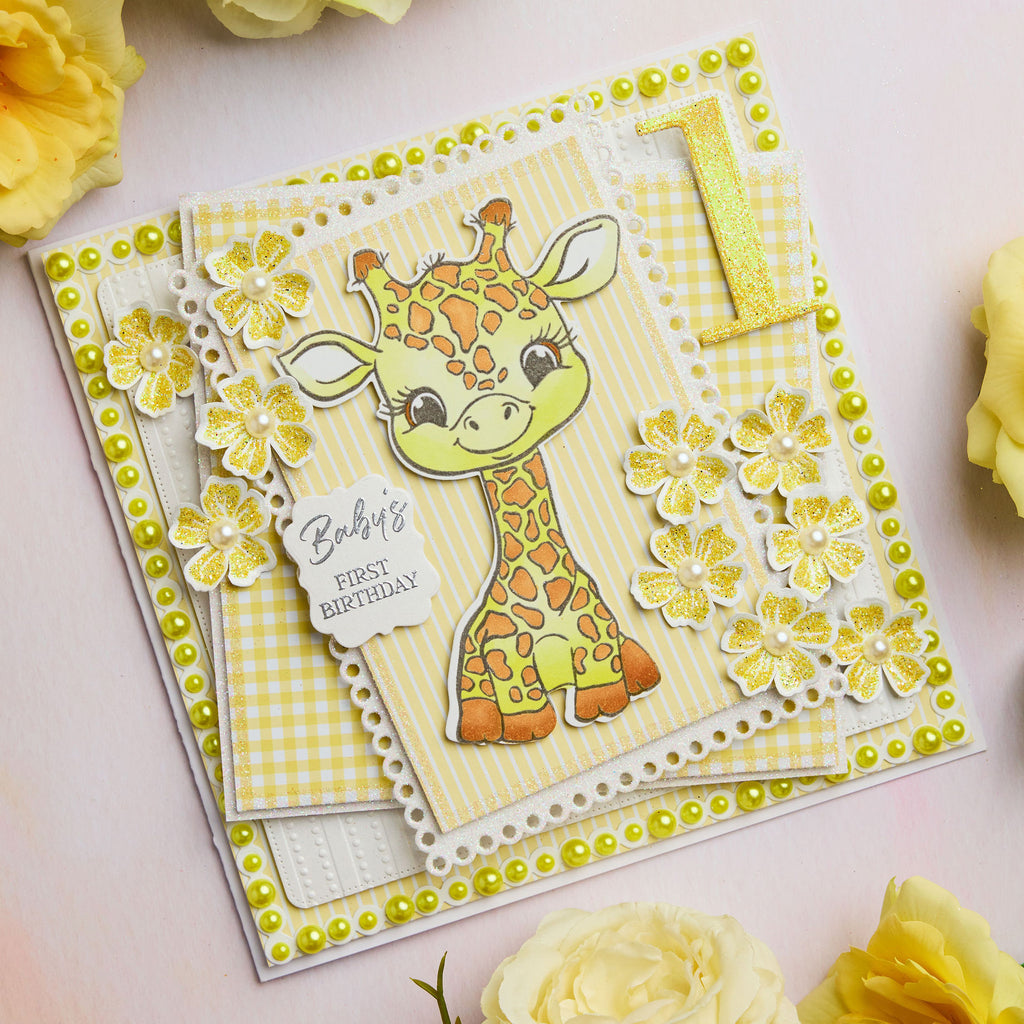 Chloe’s Creative Cards 8x8 Dainty Rectangles Dies c-mdie-8dr first birthday