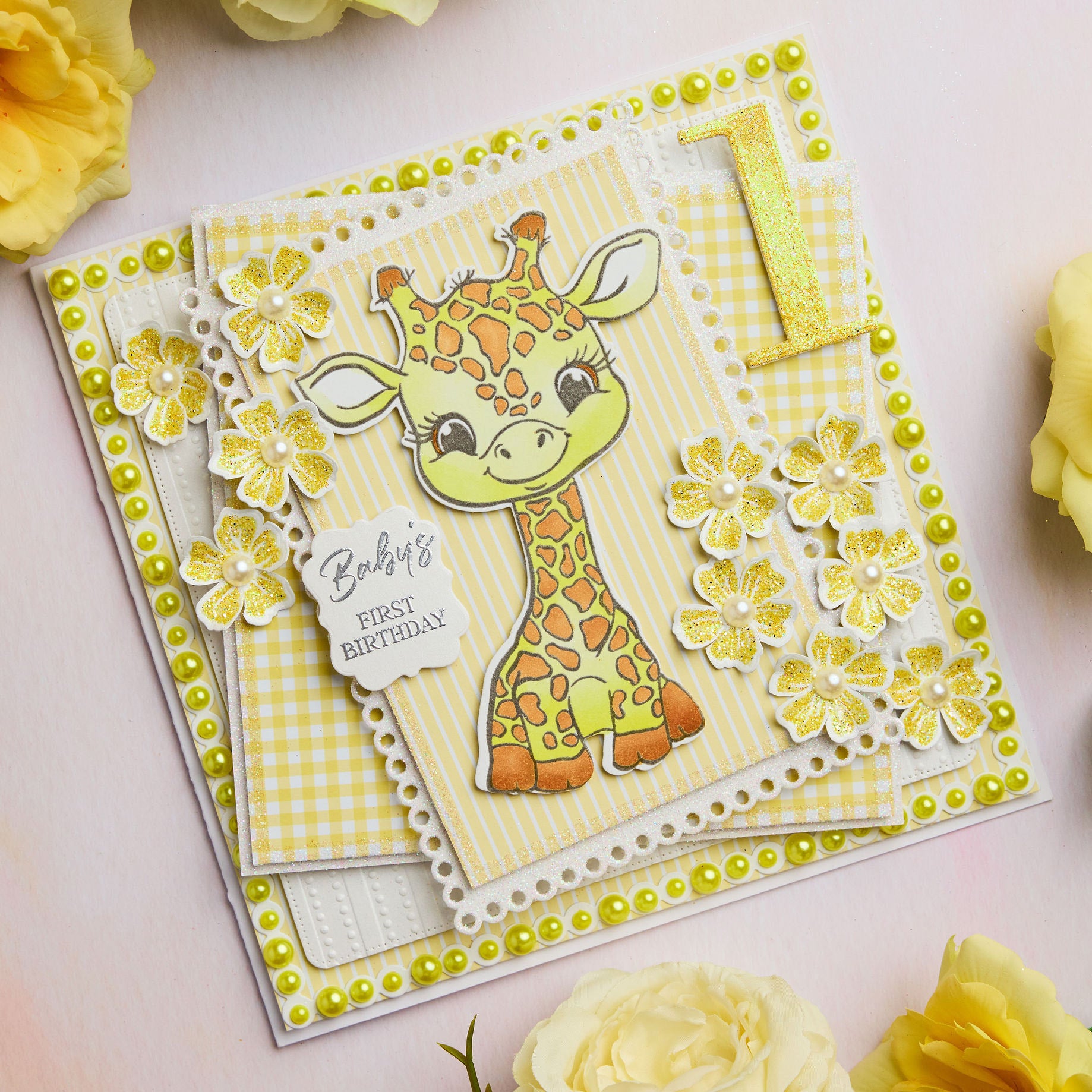 Chloe’s Creative Cards 8x8 Dainty Rectangles Dies c-mdie-8dr first birthday