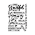 Chloe’s Creative Cards Amazing, Beautiful, Lovely Sentiment Builder Die and Stamp Set c-diest-amblosentb sentiments