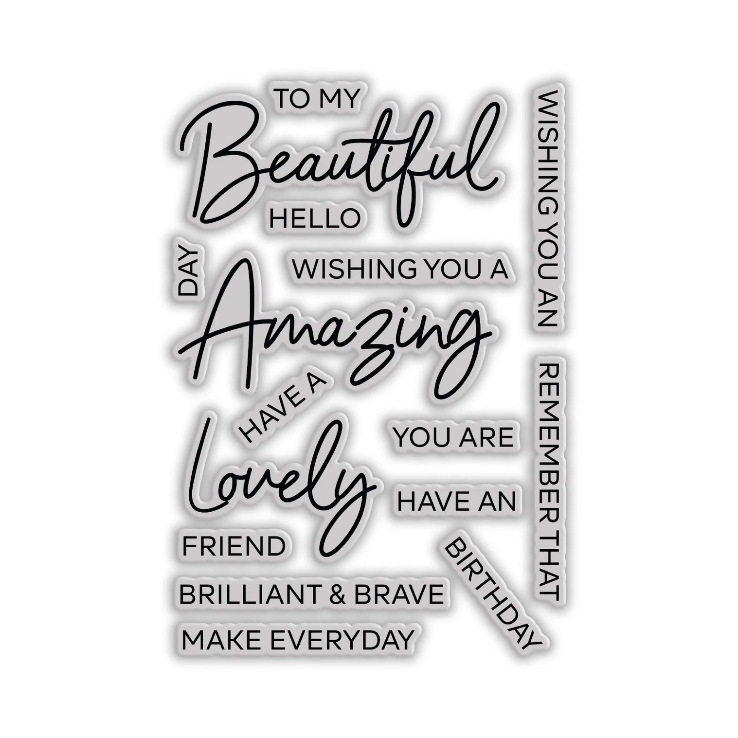 Chloe’s Creative Cards Amazing, Beautiful, Lovely Sentiment Builder Die and Stamp Set c-diest-amblosentb sentiments