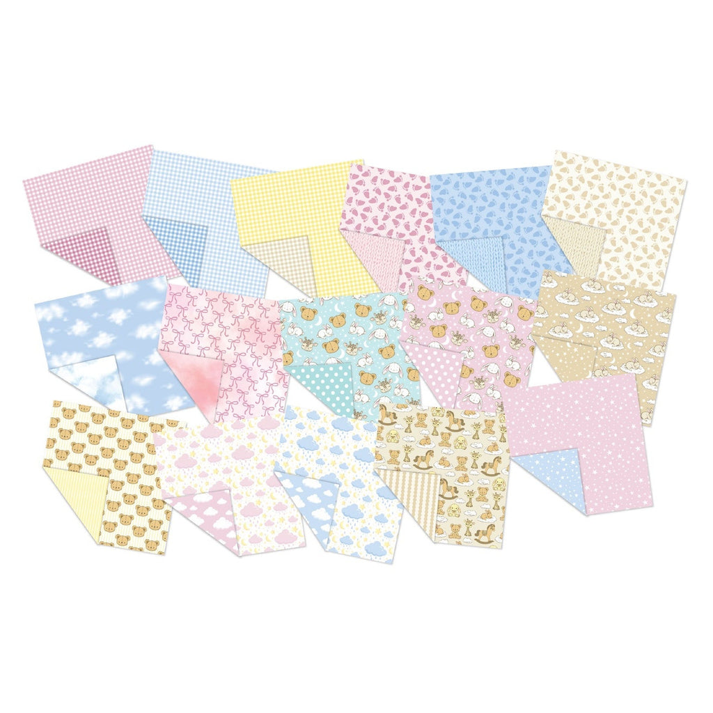 Chloe’s Creative Cards Baby 8x8 Designer Printed Paper Pad c-ppad-baby sheets back