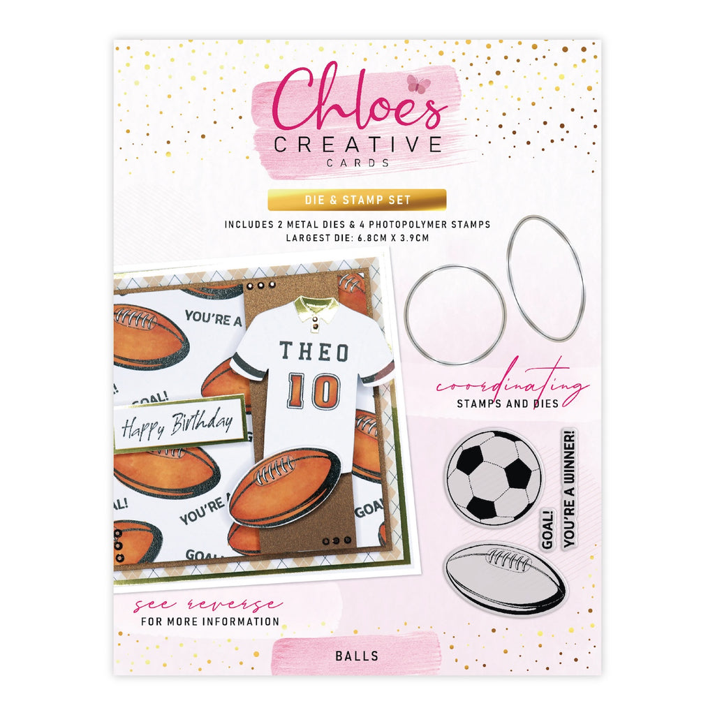 Chloe's Creative Cards Balls Die and Stamp Set c-diest-hhba