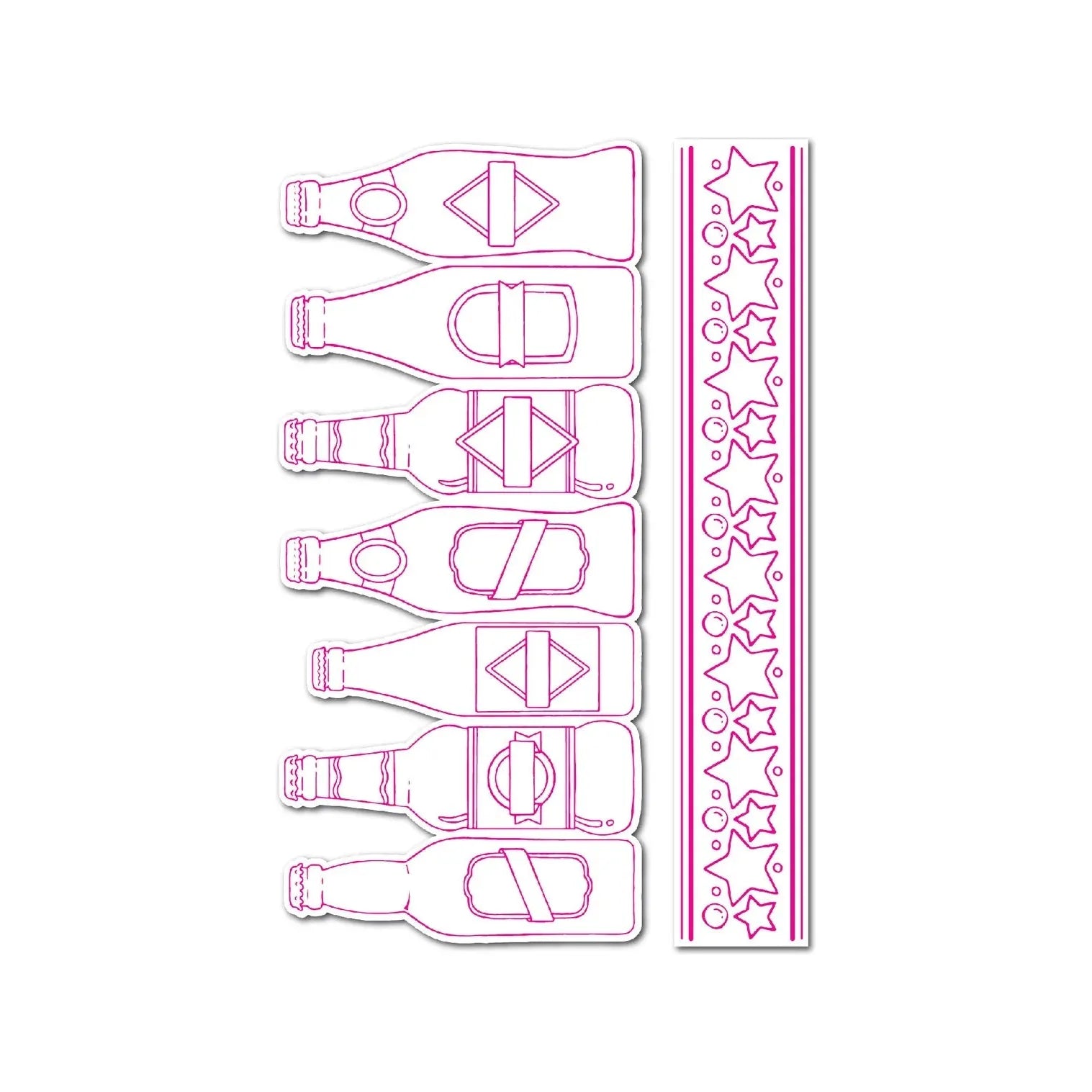 Chloe's Creative Cards Beer Bottle Border Die and Stamp Set c-diest-beerbord dies