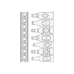 Chloe's Creative Cards Beer Bottle Border Die and Stamp Set c-diest-beerbord shapes