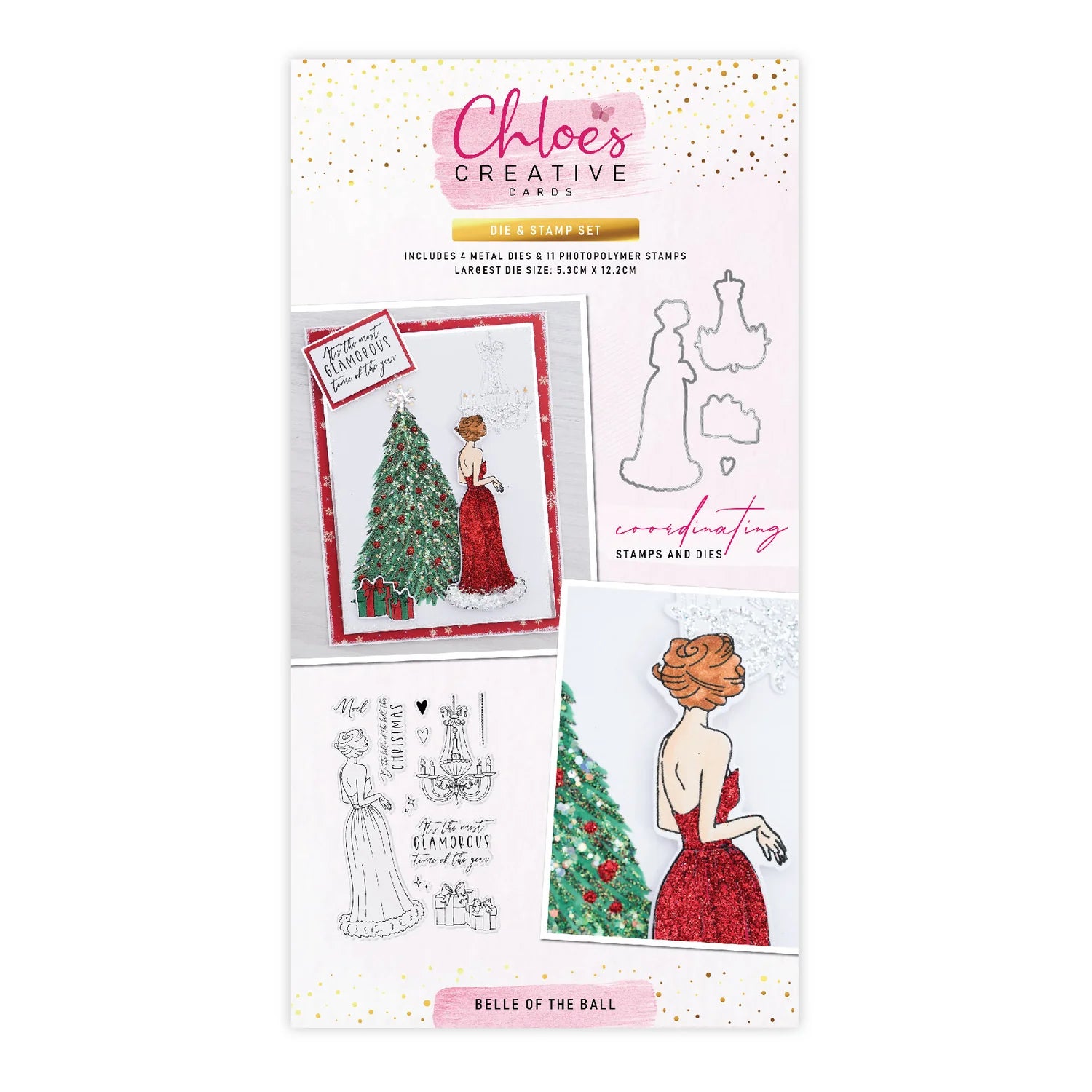 Chloe’s Creative Cards Belle of the Ball Die and Stamp Set c-diest-belle