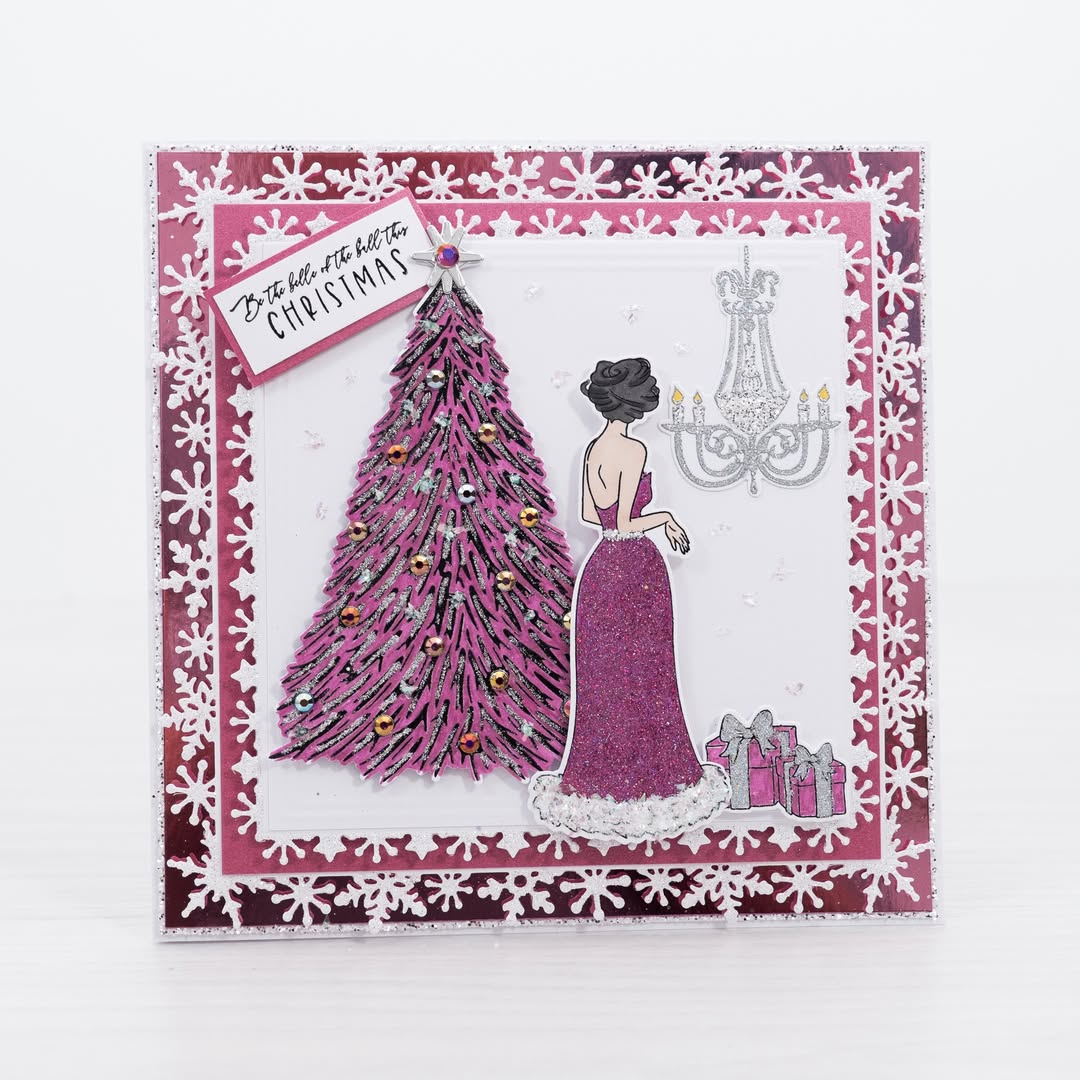 Chloe’s Creative Cards Belle of the Ball Die and Stamp Set c-diest-belle christmas