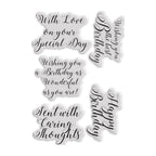 Chloe's Creative Cards Birthday Greetings Clear Stamp Set c-stam-birgr line art