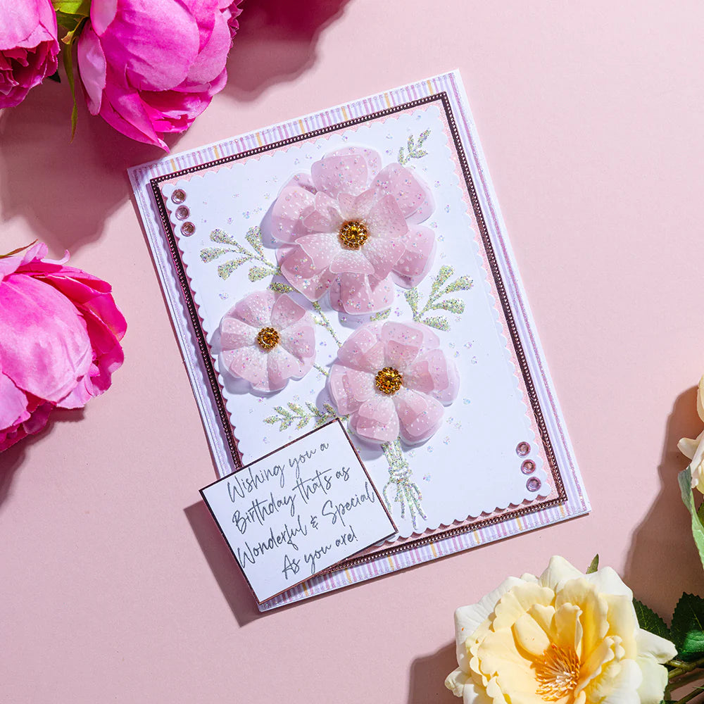 Chloe’s Creative Cards Birthday Verse 2 Clear Stamps c-stam-bdv2 flower
