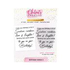 Chloe’s Creative Cards Birthday Verse 3 Clear Stamps c-stam-bdv3
