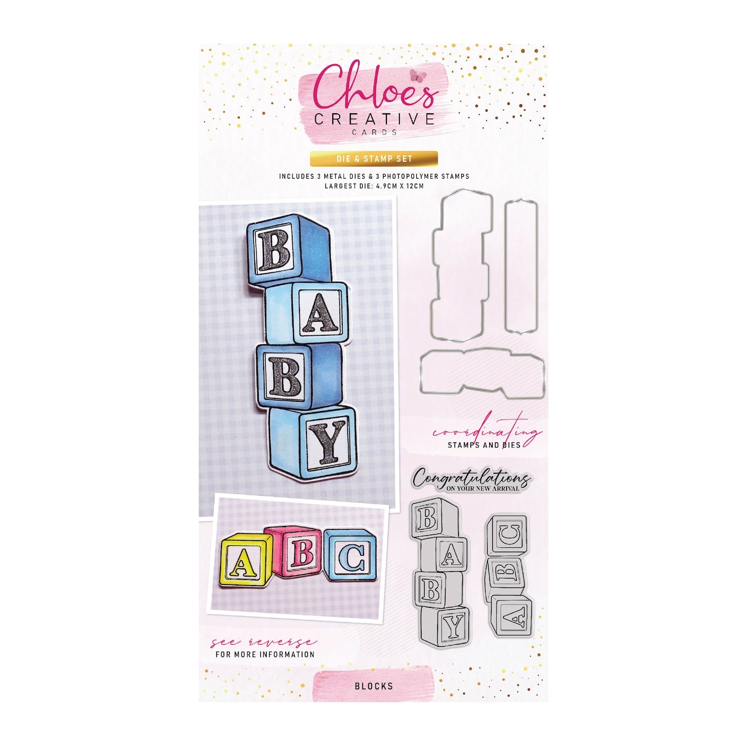Chloe’s Creative Cards Blocks Die and Stamp Set c-diest-babybk