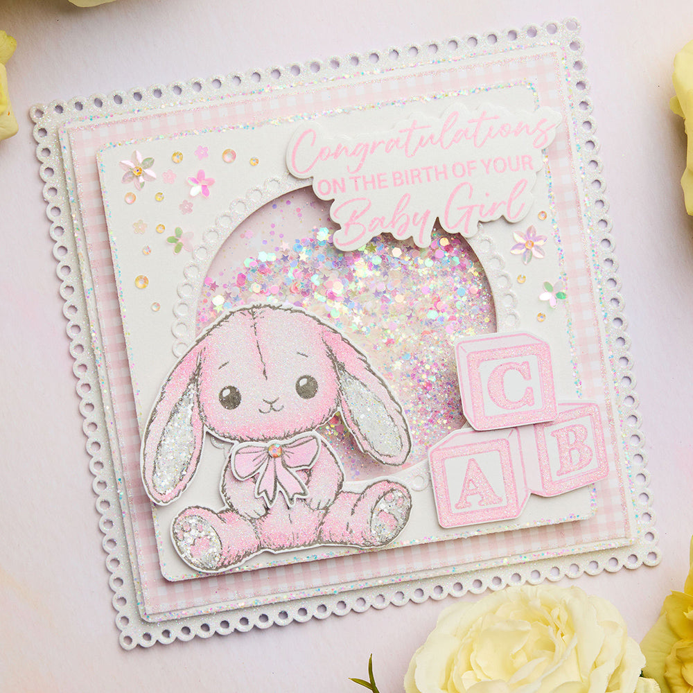 Chloe’s Creative Cards Blocks Die and Stamp Set c-diest-babybk baby girl