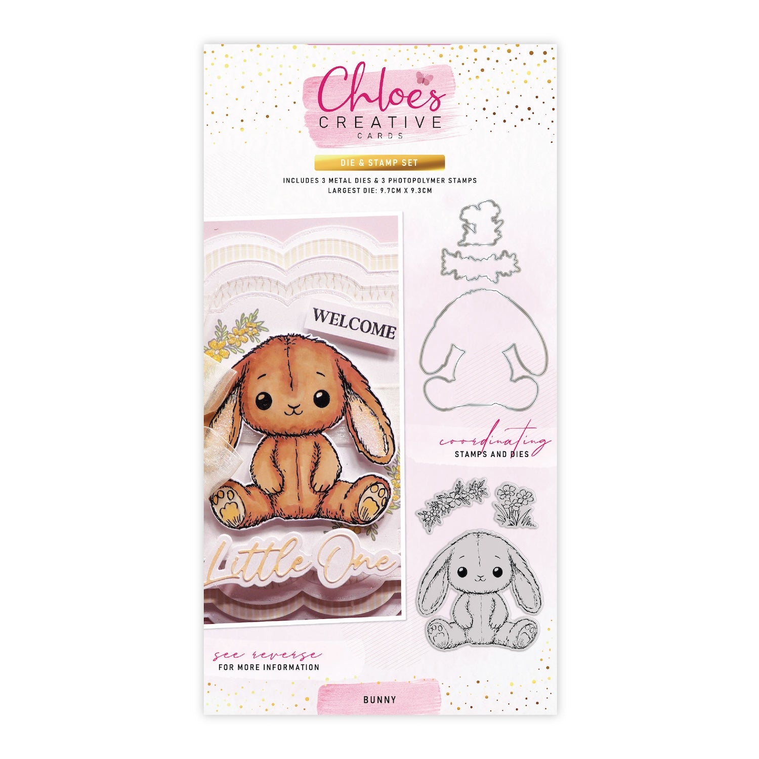 Chloe’s Creative Cards Bunny Die and Stamp Set c-diest-babyb