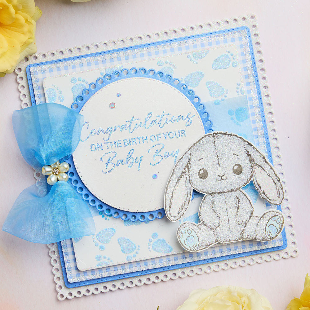 Chloe’s Creative Cards Bunny Die and Stamp Set c-diest-babyb baby boy