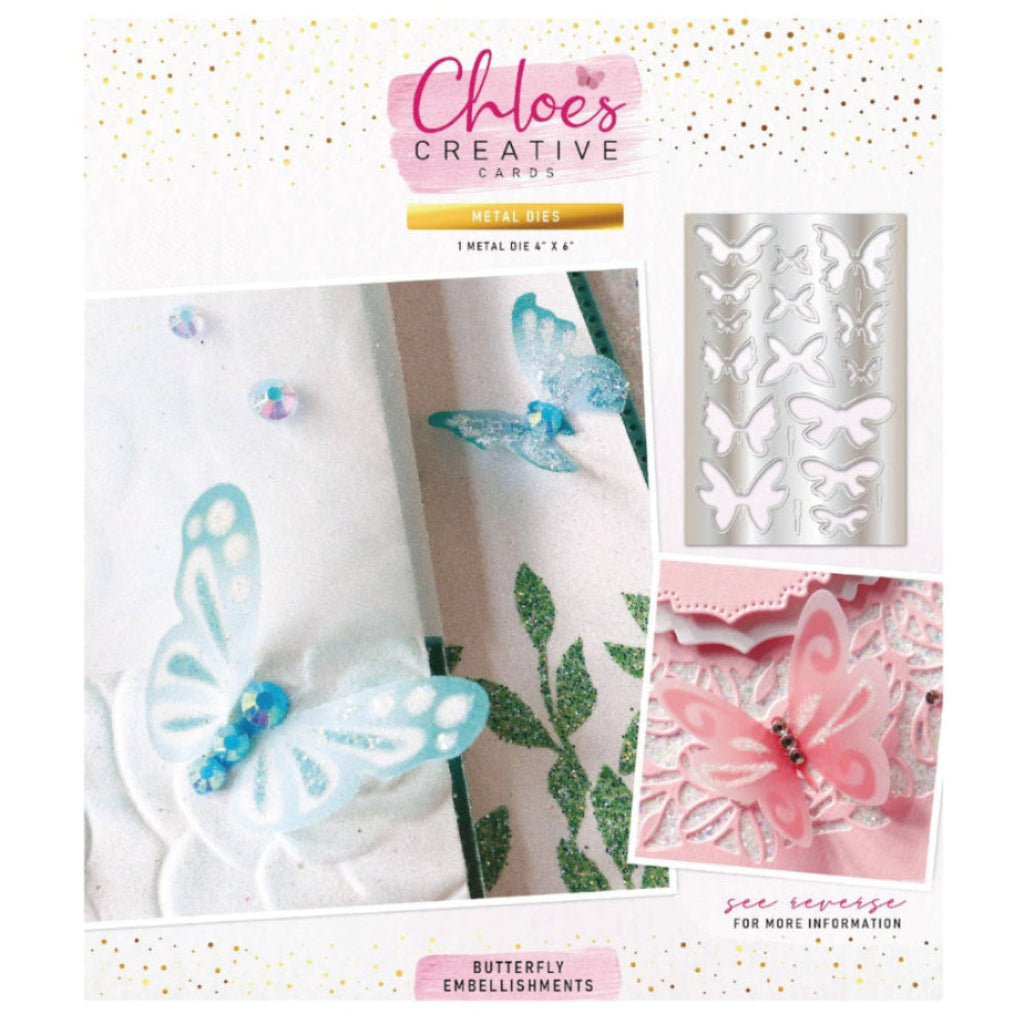 Chloe's Creative Cards Butterfly Embellishments Dies c-mdie-bemb