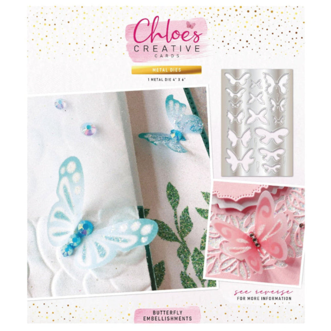 Chloe's Creative Cards Butterfly Embellishments Dies c-mdie-bemb