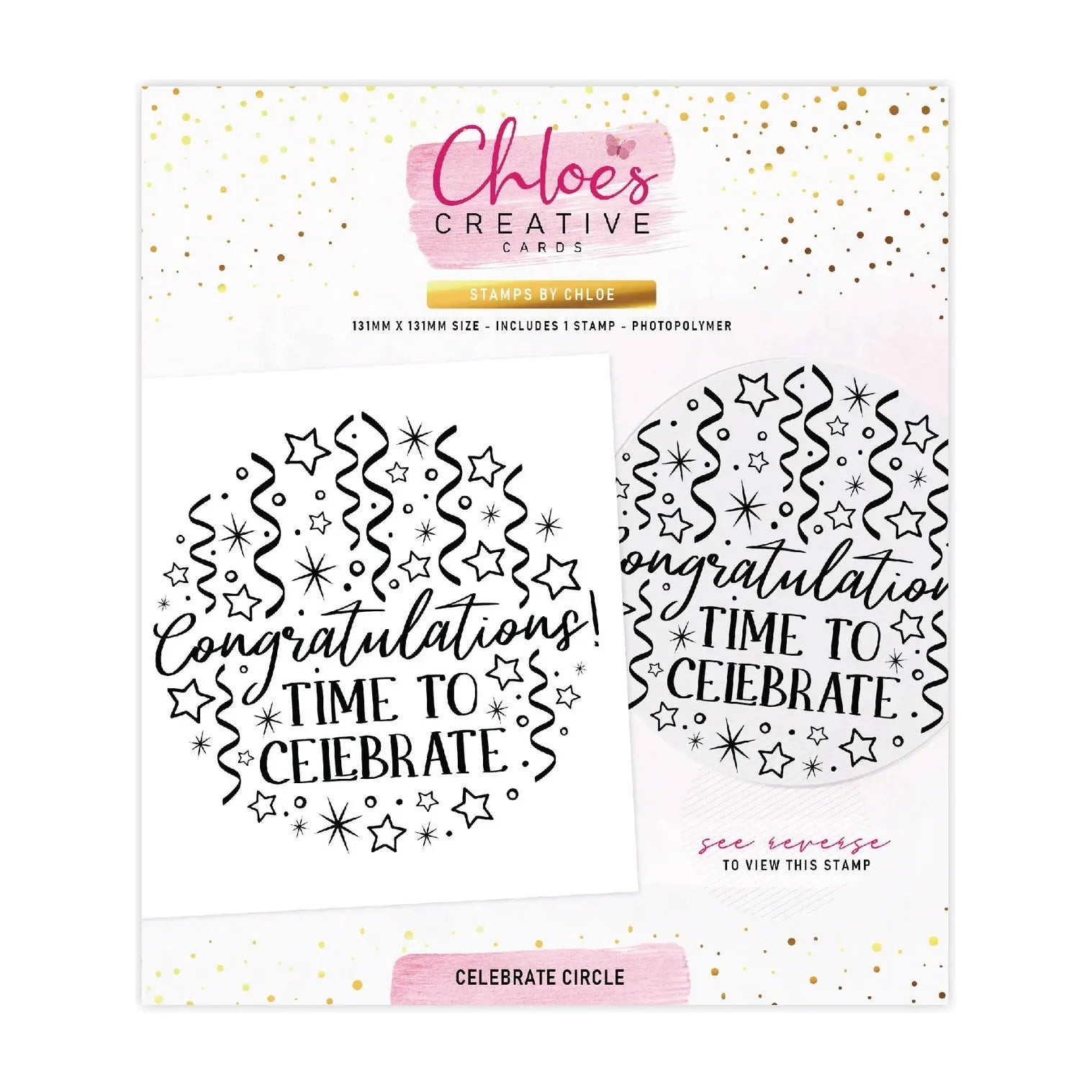 Chloe's Creative Cards Celebrate Circle Clear Stamp c-stamp-celecir
